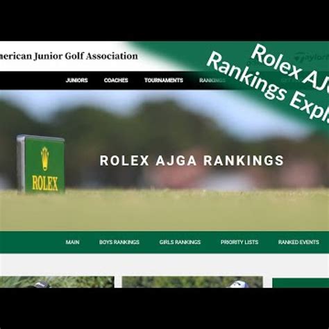 point value in the rolex ajga rankings|charlie woods ajga ranking.